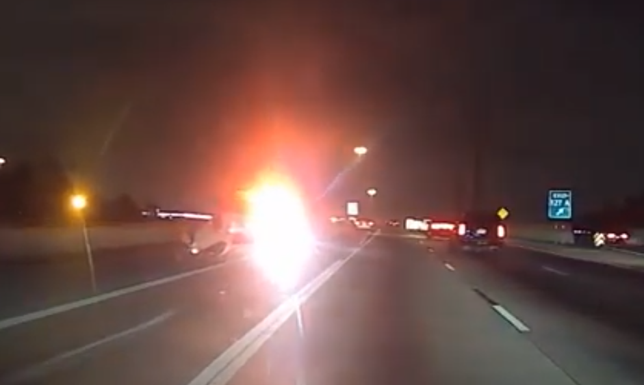 Dashcam Video: Overturned Vehicle on 59 Northbound @ Spur 527 - Houston ...