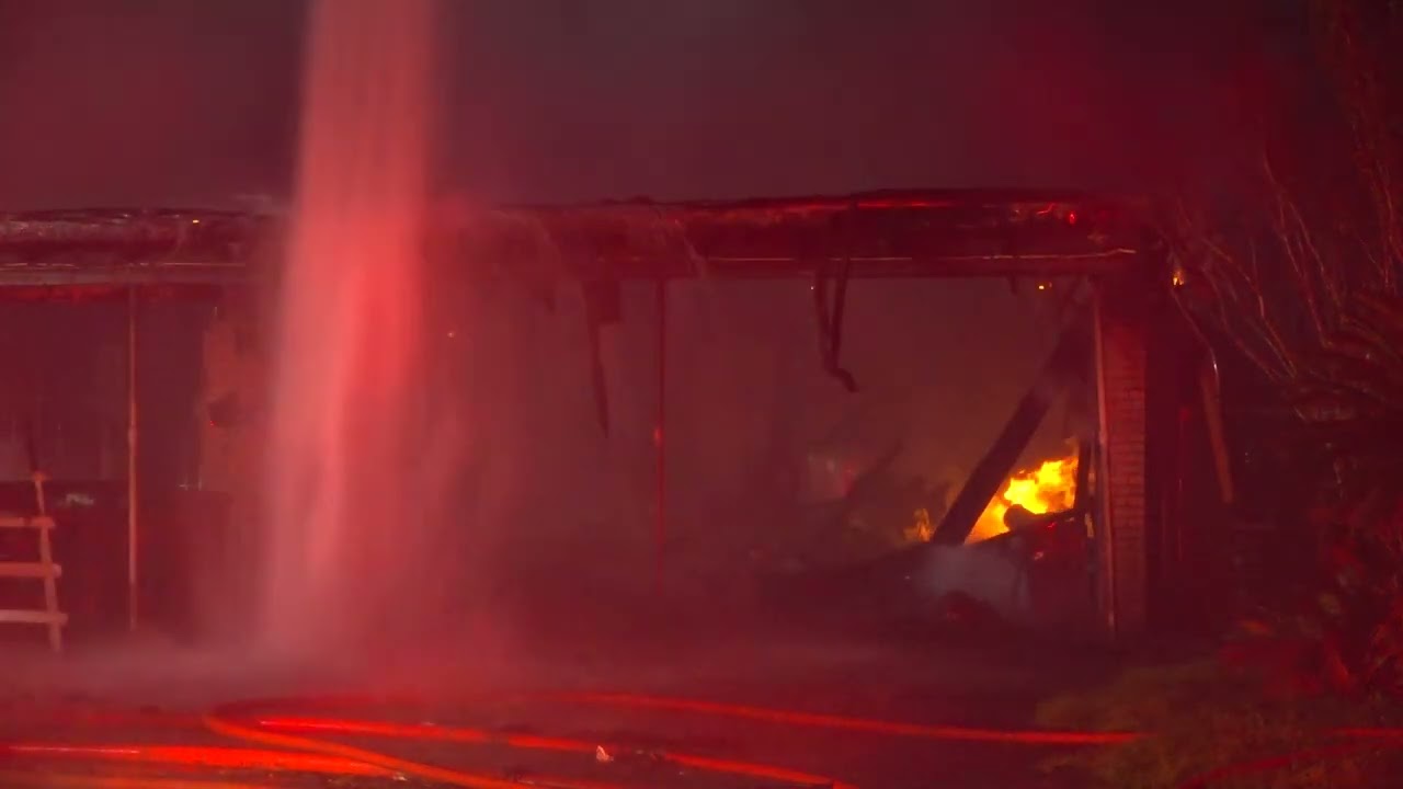 Home completely destroyed by fire in southwest Houston - Houston Stringer